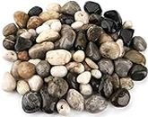 Nicunom 6 Lbs Mixed Color Polished Pebbles, Natural Polished Decorative Stones Gravel River Rocks for Aquariums, Landscaping, Vase Fillers, Succulent, 96-Oz