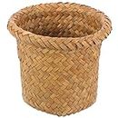 PATKAW Pot Succulent Seagrass Waste Basket Woven Trash Can Small Round Natural Wastebasket Garbage Bin Recycling Bin Laundry Hamper Plant Pot Holder for Farmhouse Home Kitchen Bathroom