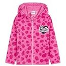 Barbie Girls Jacket Pink Hooded Fleece Girls' Jackets (Pink, 11-12 Years)