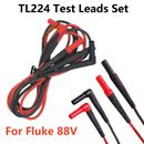 TL224 Insulated Test Leads Set For Fluke 88V Deluxe Automotive Multimeter NEU