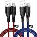 HUNYYN PS4 Controller Charger Cable 2 Pack, Extra Long 3M Micro USB Wire Lead for Playstation 4/ Dualshock 4/ PS4 Slim/ PS4 Pro and All Micro USB Devices