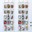 SimpleHouseware Crystal Clear Over The Door Hanging Pantry Pocket Organizers, 15 Pockets, 2 Pack