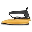 Indo Crisip 1000 watt Dry Iron with Non-Stick PTFE Coated Sole Plate (Yellow)