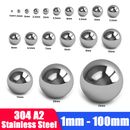 304 Stainless Steel Ball Bearings High Precision Solid Smooth Ball 1mm - 100mm