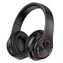 Bluetooth Headphones Over Ear, Wireless Headphones Over Ear, Foldable Lightweight Wireless Headphones,with Built-in Mic, FM, SD/TF for PC/Home