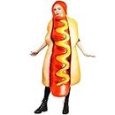 Hot Dog Costume For Adult Cosplay Funny Food Clothing Role Play Halloween Party