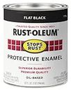 Rust-Oleum Stops Rust Protective Enamel 946ml Flat Black - #1 Rust-Preventative Paint for Indoor/Outdoor Use, Durable & Corrosion-Resistant, Perfect for Metal Surfaces, Offers Long-Lasting Protection