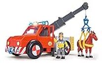 Simba 109258280 "Fireman Sam - Phoenix" Rescue Vehicle Playset with Figurine and Horse
