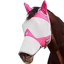 Harrison Howard Full Face Horse Fly Mask UV Protection and Breathable Mask for Equine Use Comfortable Fly Mask for Horses Magenta L