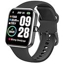 TOZO S2 44mm Smart Watch Alexa Built-in Fitness Tracker with Heart Rate and Blood Oxygen Monitor, Sleep Monitor 5ATM Waterproof HD Touchscreen for Men Women Compatible with iPhone Android