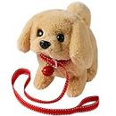 KSABVAIA Plush Golden Retriever Toy Puppy Electronic Interactive Dog - Walking, Barking, Tail Wagging, Stretching Companion Animal for Kids Toddlers