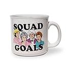 Silver Buffalo Golden Girls Squad Goals Group Ceramic Camper Mug, 20 Ounces, 20oz Squad Goals, 1 Count (Pack of 1)