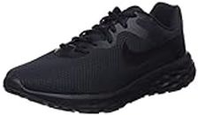 NIKE Men's Nike Revolution 6 Sneaker Black Black Dk Smoke Grey 10 UK