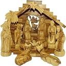 Olive Wood Nativity Set- Traditional Carvings by Holylandmarket