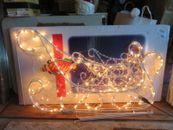48" Lighted White Sleigh Christmas Outdoor Decoration - 200 Clear Lights