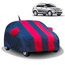 FABTEC Red and Blue Car Body Cover for Maruti Dzire (2012-2016) with Mirror and Antenna Pocket, Triple Stitched, Full Bottom Elastic Car Cover