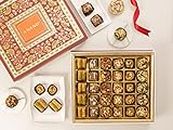 Anand Royal Baklava - Diwali Sweets Gift Box Turkish Delight Assorted Tarts Hamper Dipped in Honey Syrup Imported Nuts & Pure Ghee Sweets for Diwali Tin Box Corporate Diwali gifts for Employees, 600 gm