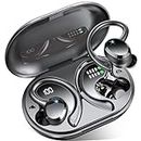 Ecouteurs sans Fil Sport, Oreillette Bluetooth 5.3 avec 3D HiFi Stéréo, 48H CVC 8.0 Antibruit, IP7 Etanche, USB-C Charge Rapide, Écran LED Casque Running iOS/Android, Noir