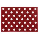 Nursery Decorative Rug Kit for Kids With Polka Sports, Red and White