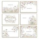 SLAPAFLIFE Floral Thank You Cards with Envelopes, 48 Pack - 4x6 Inches, Perfect for Baby Shower, Wedding, Graduation, and Other Occasions