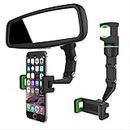 JIANGLAI New 360° Rearview Mirror Phone Holder- Car Rearview Mirror Mount Phone and GPS Holder,Stable not Shaking Universal 360 Degrees Rotating Car Phone Holder,Cell Phone Automobile Cradles (Green)