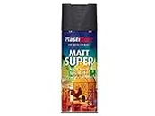 Plasti-kote 3101 400 ml Super Spray Paint - Noir mat (L'emballage peut varier)