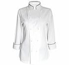 MixStuff Women's White Full Sleeves Medium Chef Coat's (Chef Jacket) Industrial & Scientific/Work Utility & Safety Clothing