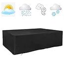 Outdoor Furniture Cover, Extra Large Patio Table Set Cover, Dining Table Chair Set Protective Cover, Waterproof, Dust-Proof, Sun Protection, Windproof, Varios tamaños 100x65x63cm Negro