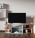 COUCH CULTURE Engineered Wood Ziko TV Unit | TV Stand for Living Room | Home Entertainment Unit | TV Console for Bedroom, for Tv Upto 55inch - Leon Teak