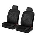 TSUGAMI 2PCS Car Seat Covers for Front Seats, Breathable Waterproof Polyester Auto Seat Protectors, Universal Vehicle Split Cushion Cover, Driver Interior Accessories for Car, Truck, SUV (Black)