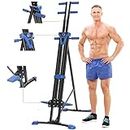 The ONLY Vertical Climber Machine Combined Resistance Training and High-Intensity Cardio for Home, More Than 350 lbs Weight Capacity，Full Body Stair Climber，Home Gym Exercise Machine (Blueblack)