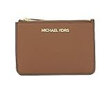 Michael Kors Jet Set Travel Small Top Zip Coin Pouch with ID Holder Saffiano Leather (Luggage)