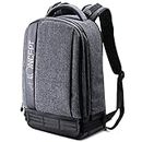 K&F Concept Lightweight DSLR Camera Backpack, Waterproof Multipurpose Thickening Nylon Camera Bag for Canon Nikon Sony Fuji Cameras and Accessories with 13.3” Laptop Compartment Light Grey