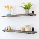 Solid Pine Shelves |  Various Sizes & Colors | Solid Timber Floating Wall Shelf