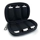 USB Flash Drive Case Electronic Accessories Travel Organizer Holder, Storage Bag for USBs/Key Drives (Not Included) (Black - 6 Slots)