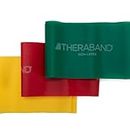 Theraband Resistance Bands Set, Resistance Bands for Excercise, Physical Therapy, Work-Outs/Gym, Strenght Train at Home, Colour Coded by Resistance
