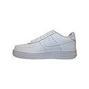 Nike Boys Air Force 1 (GS) Shoes, White/White-White, 40 EU (7 AU)