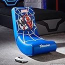 X-Rocker Official Marvel Spider-Man Video Rocker Gaming Chair for Juniors, Folding Rocking Seat Spiderman Licensed Console Gaming Seat, Faux Leather Chair for Children Hero - Spider Man Edition BLUE