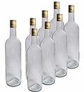 DIAH DO IT AT HOME 24 x Screw Top Glass Wine Bottles & Screw Caps - Bordeaux 0.75L (750ml) for Home Brew Wine Making