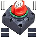Heavy Duty Battery Isolator Switch 12V - 48V Battery Disconnect Power Cut Off Kill Switch Waterproof for Marine Boat Car RV ATV Vehicle 1-2-Both-Off Battery Isolator Switch