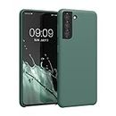 kwmobile Custodia Compatibile con Samsung Galaxy S21 Cover - Back Case per Smartphone in Silicone TPU - Protezione Gommata - verde militare