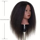 Premium Mannequin Head With 16inch 100% Real Human Hair Yaki Straight Hair 