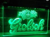 Grolsch pub su misura bar birra uomo grotta effetto bagliore al neon luce insegna