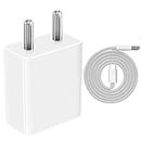 40W Ultra Fast Type-C Charger for ZTE Axon 7 Mini Charger Original Adapter Like Wall Charger | Mobile Charger | Qualcomm QC 3.0 Quick Charger with 1 Meter Type C USB Data Cable (40W,DR-34,WHT)