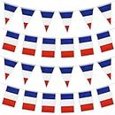 Ensemble de 2 drapeaux français, drapeaux français rectangle et triangle, 60 drapeaux français de 65 pieds, bannières intérieures et extérieures pour décorations de fête