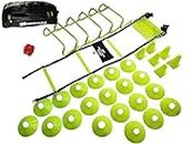 22YardsPro Agility Speed Ladder & Cones Football Training Equipment for Kids & Adults Kit UK