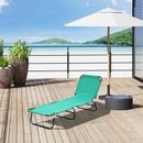 Patio Foldable Chaise Lounge Chair Outdoor Camping Cot Sun Recliner Beach Pool