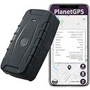 PlanetGPS (Saturn 4G) - Magnetic Real-Time GPS Tracker for Car Equipment Vehicle Tracking Device with Worldwide Coverage (Up to 2 Months Battery) - Subscription Required (SIM Card Included)