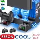 For PS4 Slim Pro Vertical Stand + Cooling Fan Controller Charging Dock Station