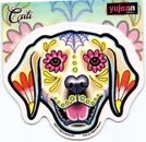 Golden Retriever Sugar Skull Dog Die-Cut Decal Sticker Cali Pretty in Ink New
